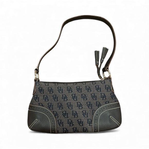 DOONEY & bourke Elegant Blue and Brown Shoulder Bag - Picture 4 of 6